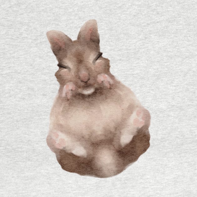 Baby Rabbit Sleeping Beatrix Potter Inspired Watercolor| Baby Nursery Art by penandbea